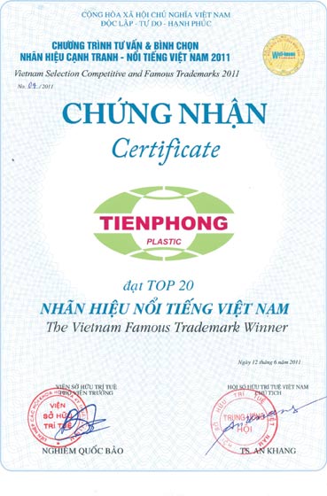Nhựa Tiền Phong - Nh&atilde;n hiệu nổi tiếng Việt Nam
